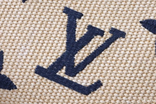 VUITTON Raffia Toiletry Monogram Pouch LOUIS 0729